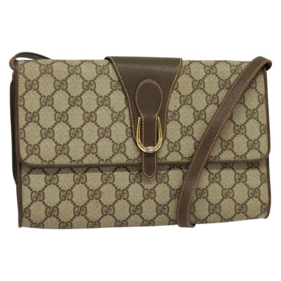 Gucci Handbags - GUCCI GG Supreme Shoulder Bag PVC Beige Gold 904 02 050 Auth ep10698